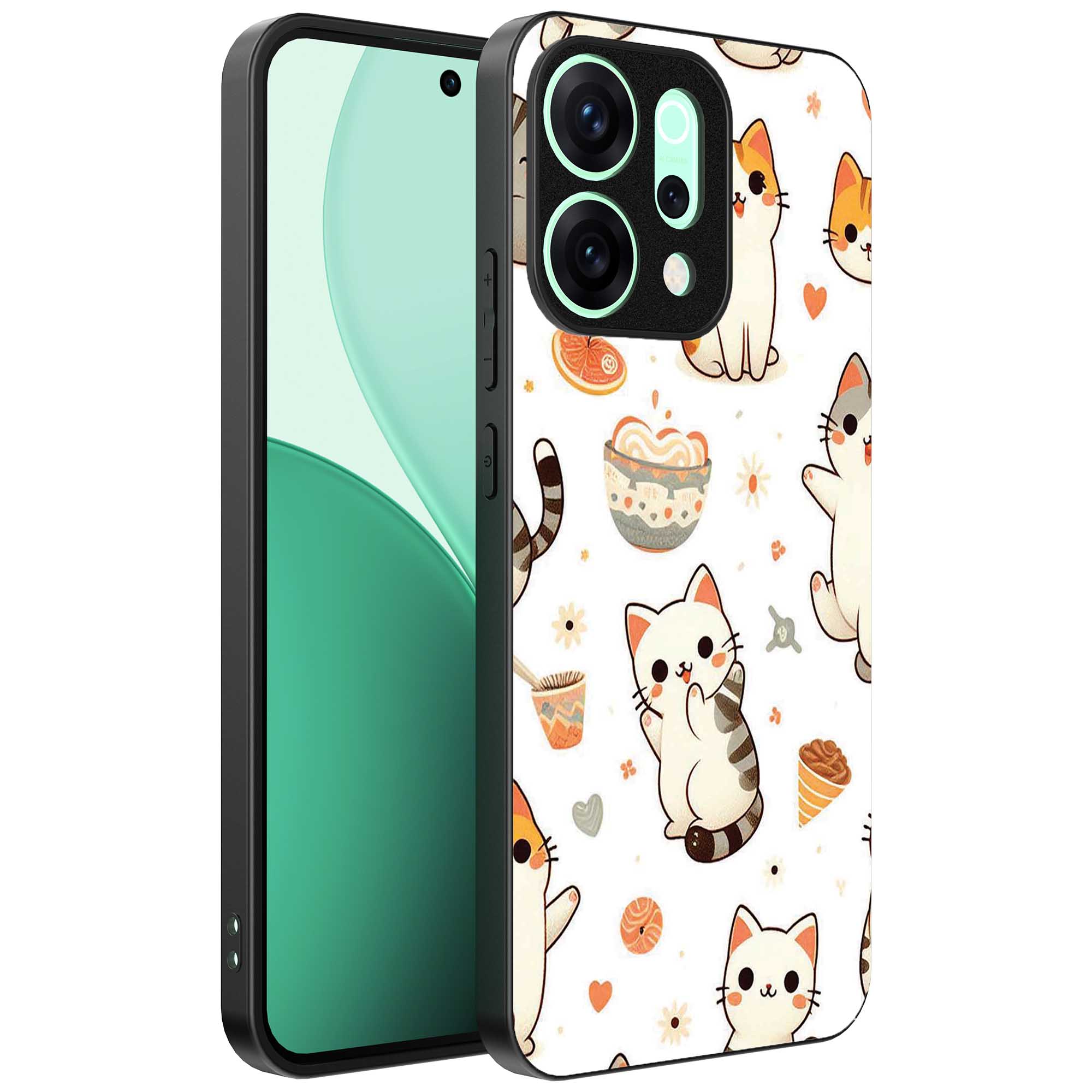 katten opdruk_Oppo Reno 14 telefoonhoesje (1)