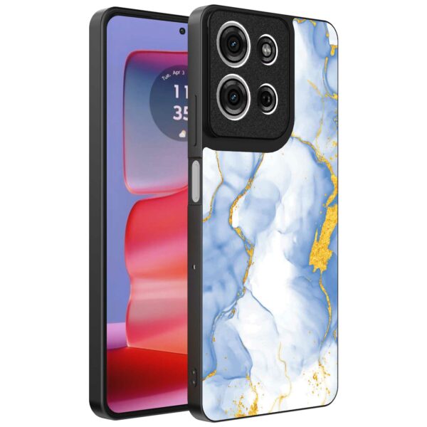 lichtblauw goud marmer opdruk_Motorola Edge 50 Pro telefoonhoesje (1)