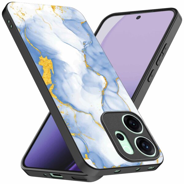 lichtblauw goud marmer opdruk_Oppo Reno 14F telefoonhoesje (2)