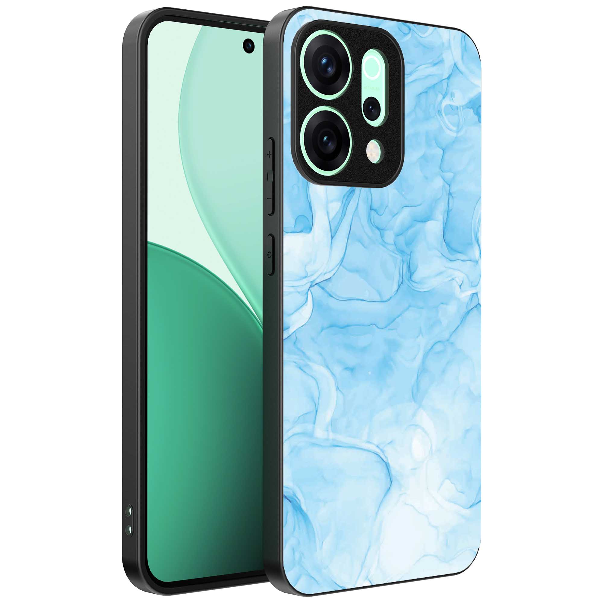 lichtblauw marmer opdruk_Oppo Reno 14 telefoonhoesje (1)