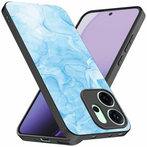 lichtblauw marmer opdruk_Oppo Reno 14F telefoonhoesje (2)