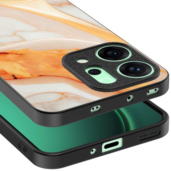 oranje marmer opdruk_Oppo Reno 14 telefoonhoesje (3)