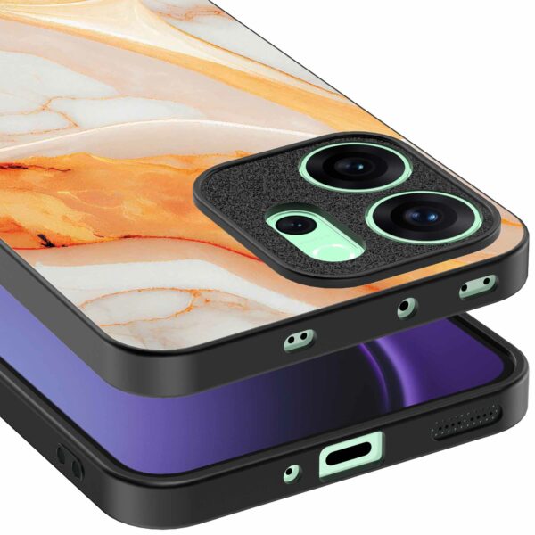 oranje marmer opdruk_Oppo Reno 14F telefoonhoesje (3)