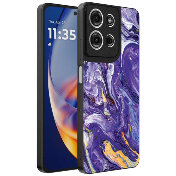 paars goud marmer opdruk_Motorola Edge 50 Neo telefoonhoesje (1)