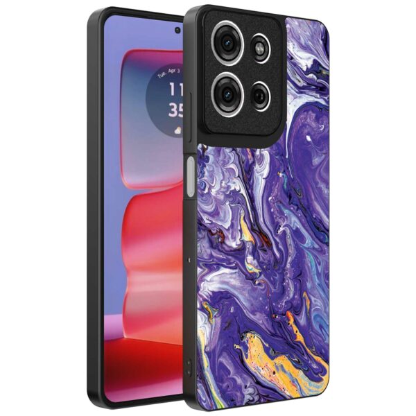 paars goud marmer opdruk_Motorola Edge 50 Pro telefoonhoesje (1)