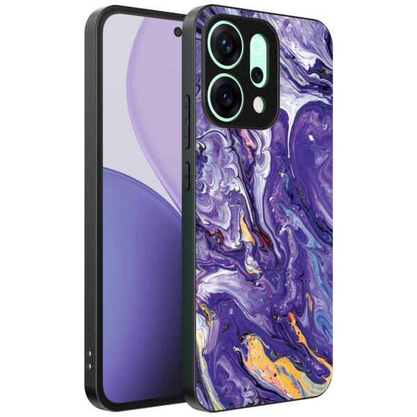 paars goud marmer opdruk_Oppo Reno 14 Pro telefoonhoesje (1)