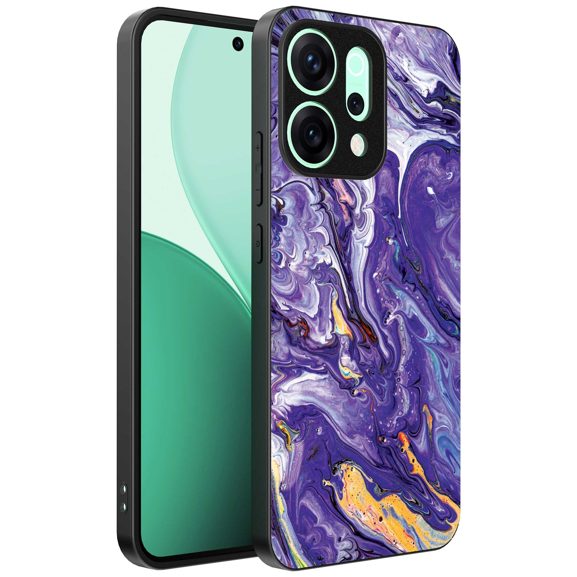 paars goud marmer opdruk_Oppo Reno 14 telefoonhoesje (1)