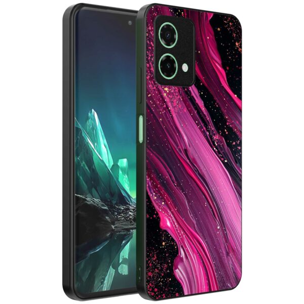 paars roze marmer opdruk_Motorola Edge 40 Neo telefoonhoesje (1)
