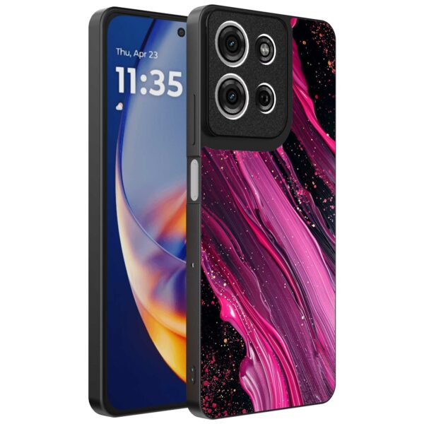 paars roze marmer opdruk_Motorola Edge 50 Neo telefoonhoesje (1)