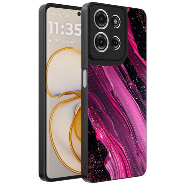 paars roze marmer opdruk_Motorola Edge 50 telefoonhoesje (1)