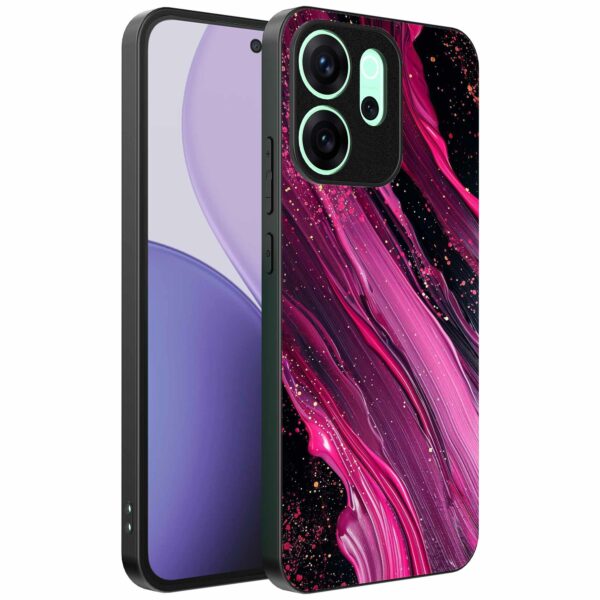 paars roze marmer opdruk_Oppo Reno 14F telefoonhoesje (1)
