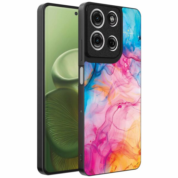 regenboog acryl marmer opdruk_Motorola Edge 60 telefoonhoesje (1)