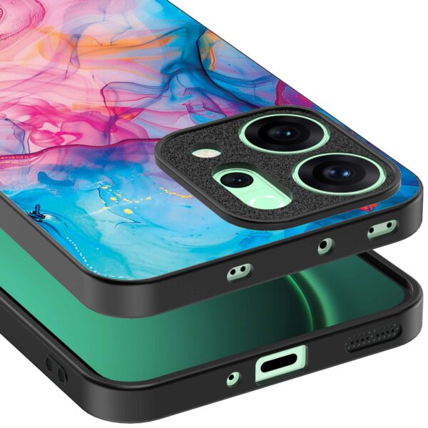 regenboog acryl marmer opdruk_Oppo Reno 14 telefoonhoesje (3)