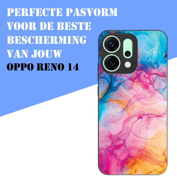 regenboog acryl marmer opdruk_Oppo Reno 14 telefoonhoesje (4)