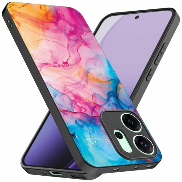 regenboog acryl marmer opdruk_Oppo Reno 14F telefoonhoesje (2)