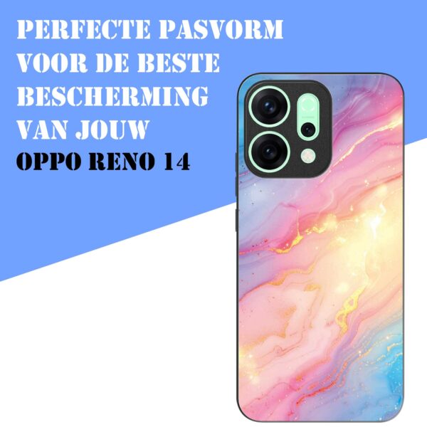 regenboog glitter marmer opdruk_Oppo Reno 14 telefoonhoesje (4)