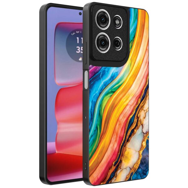 regenboog goud marmer opdruk_Motorola Edge 50 Pro telefoonhoesje (1)