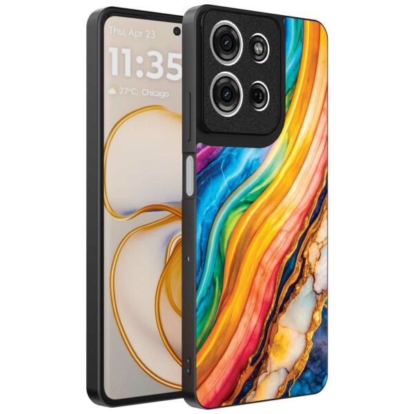 regenboog goud marmer opdruk_Motorola Edge 50 telefoonhoesje (1)