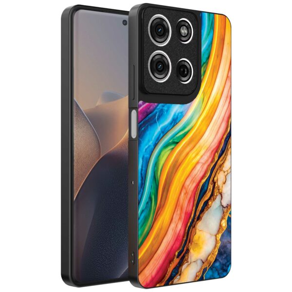 regenboog goud marmer opdruk_Motorola Edge 60 Pro telefoonhoesje (1)