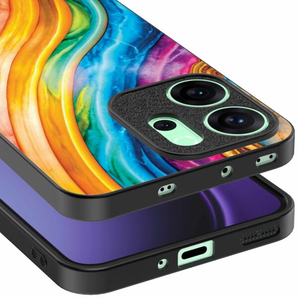 regenboog goud marmer opdruk_Oppo Reno 14F telefoonhoesje (3)