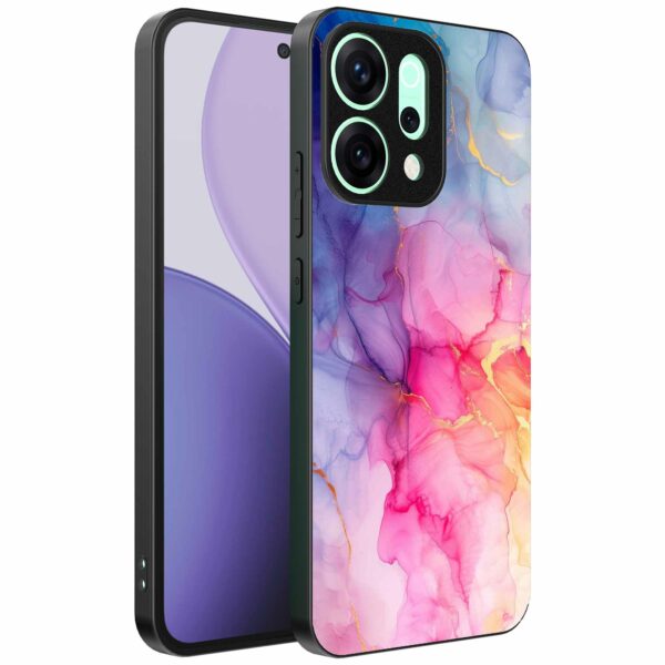 regenboog marmer opdruk_Oppo Reno 14 Pro telefoonhoesje (1)