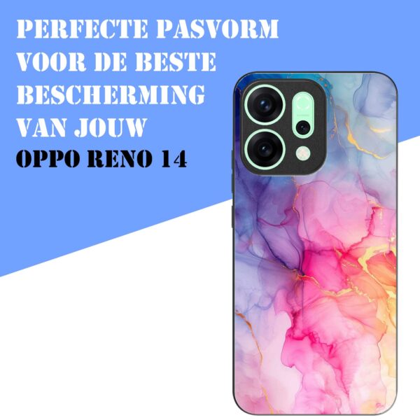 regenboog marmer opdruk_Oppo Reno 14 telefoonhoesje (4)