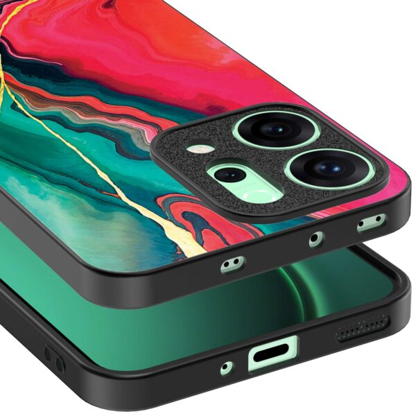 rood groen marmer opdruk_Oppo Reno 14 telefoonhoesje (3)