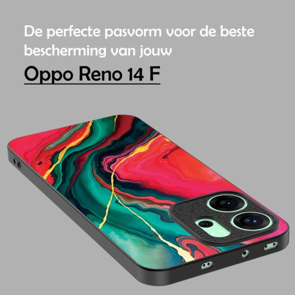 rood groen marmer opdruk_Oppo Reno 14F telefoonhoesje (4)