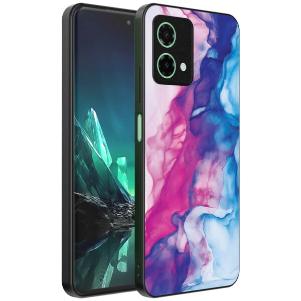 roze blauw marmer opdruk_Motorola Edge 40 Neo telefoonhoesje (1)