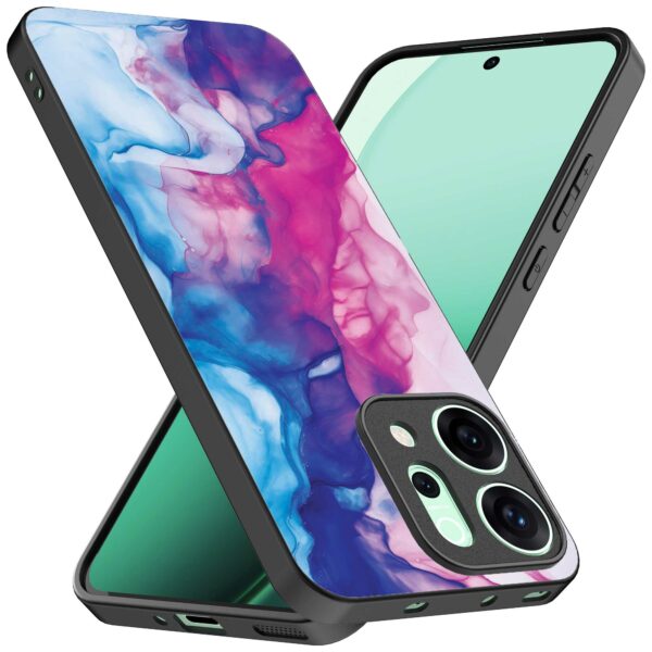 roze blauw marmer opdruk_Oppo Reno 14 telefoonhoesje (2)