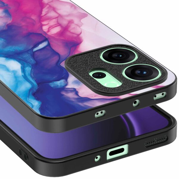 roze blauw marmer opdruk_Oppo Reno 14F telefoonhoesje (3)