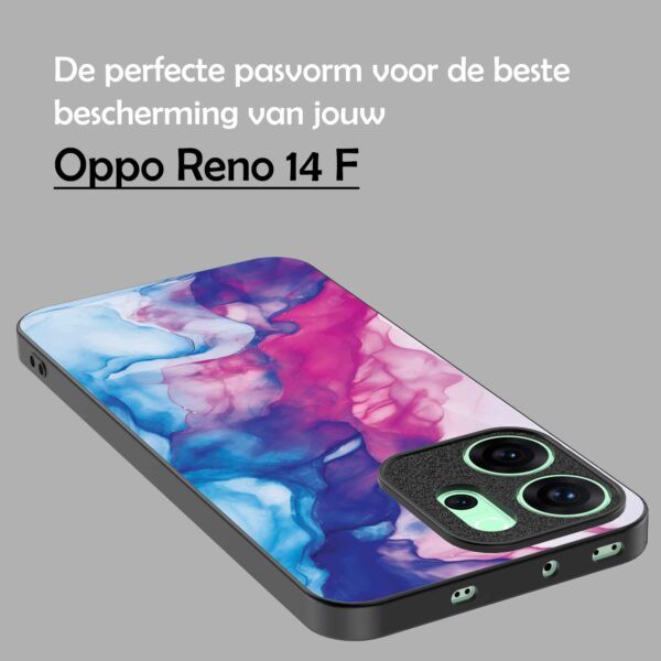 roze blauw marmer opdruk_Oppo Reno 14F telefoonhoesje (4)