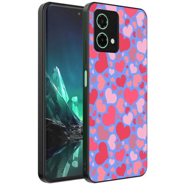 roze en rode hartjes opdruk_Motorola Edge 40 Neo telefoonhoesje (1)