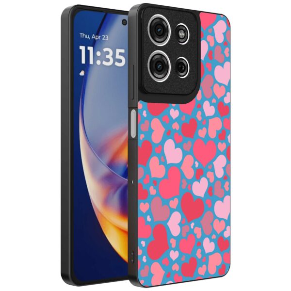 roze en rode hartjes opdruk_Motorola Edge 50 Neo telefoonhoesje (1)