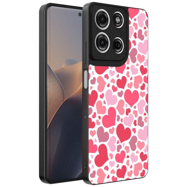 roze en rode hartjes opdruk_Motorola Edge 60 Pro telefoonhoesje (1)