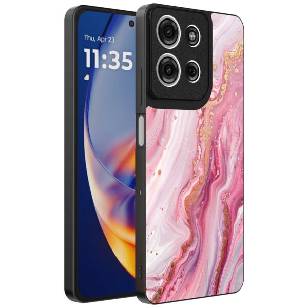 roze marmer opdruk_Motorola Edge 50 Neo telefoonhoesje (1)