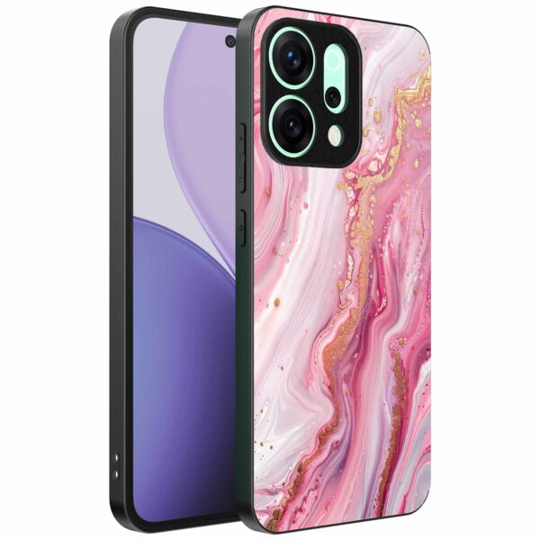 roze marmer opdruk_Oppo Reno 14 Pro telefoonhoesje (1)
