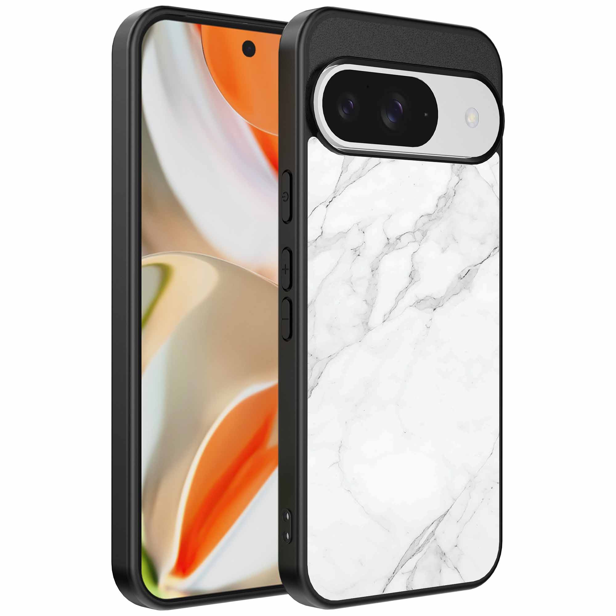 wit marmer opdruk_Google Pixel 9 Pro XL telefoonhoesje (1)