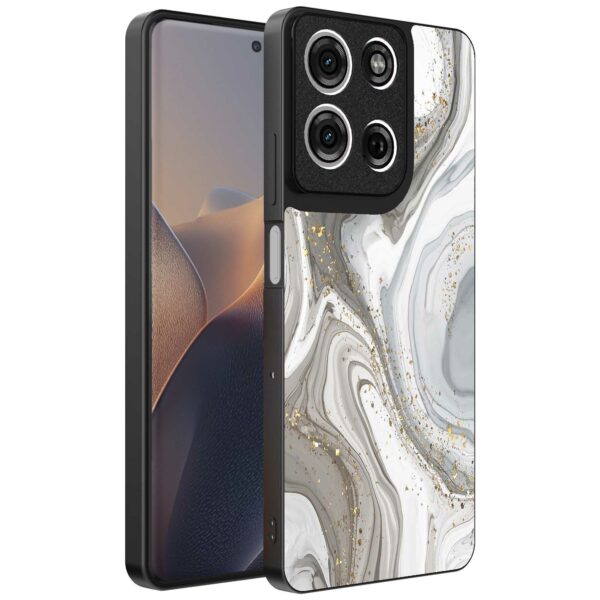 zilver marmer opdruk_Motorola Edge 60 Pro telefoonhoesje (1)