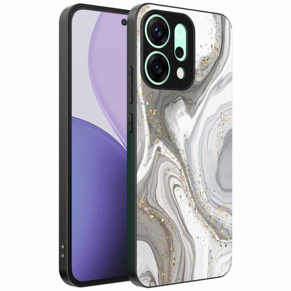 zilver marmer opdruk_Oppo Reno 14 Pro telefoonhoesje (1)