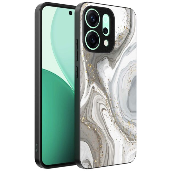 zilver marmer opdruk_Oppo Reno 14 telefoonhoesje (1)
