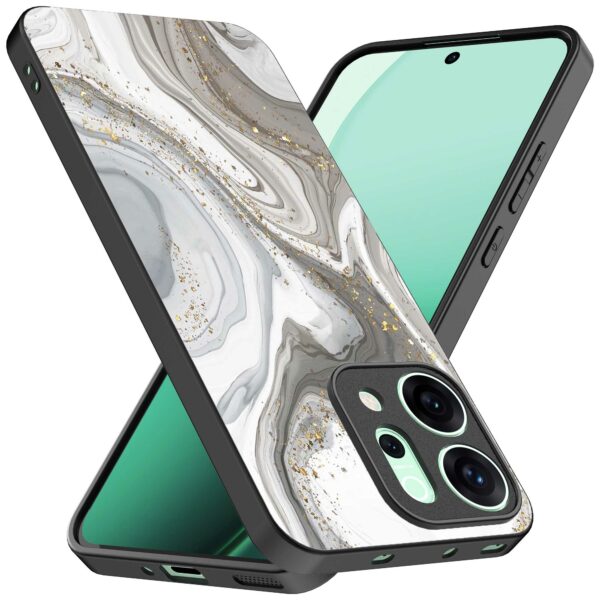 zilver marmer opdruk_Oppo Reno 14 telefoonhoesje (2)