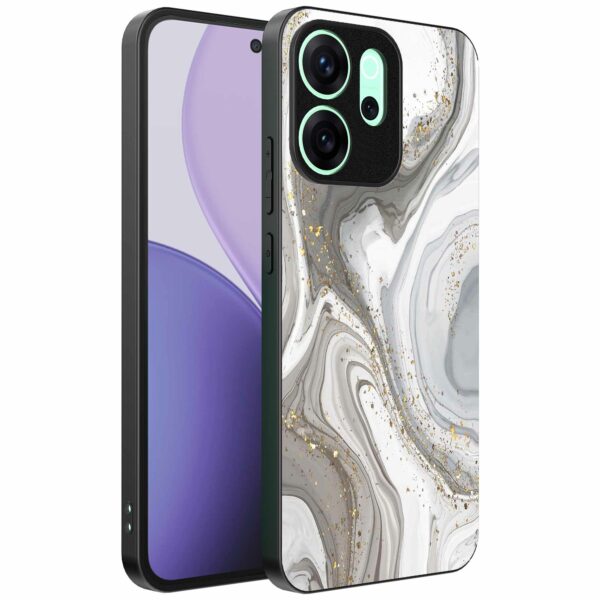 zilver marmer opdruk_Oppo Reno 14F telefoonhoesje (1)