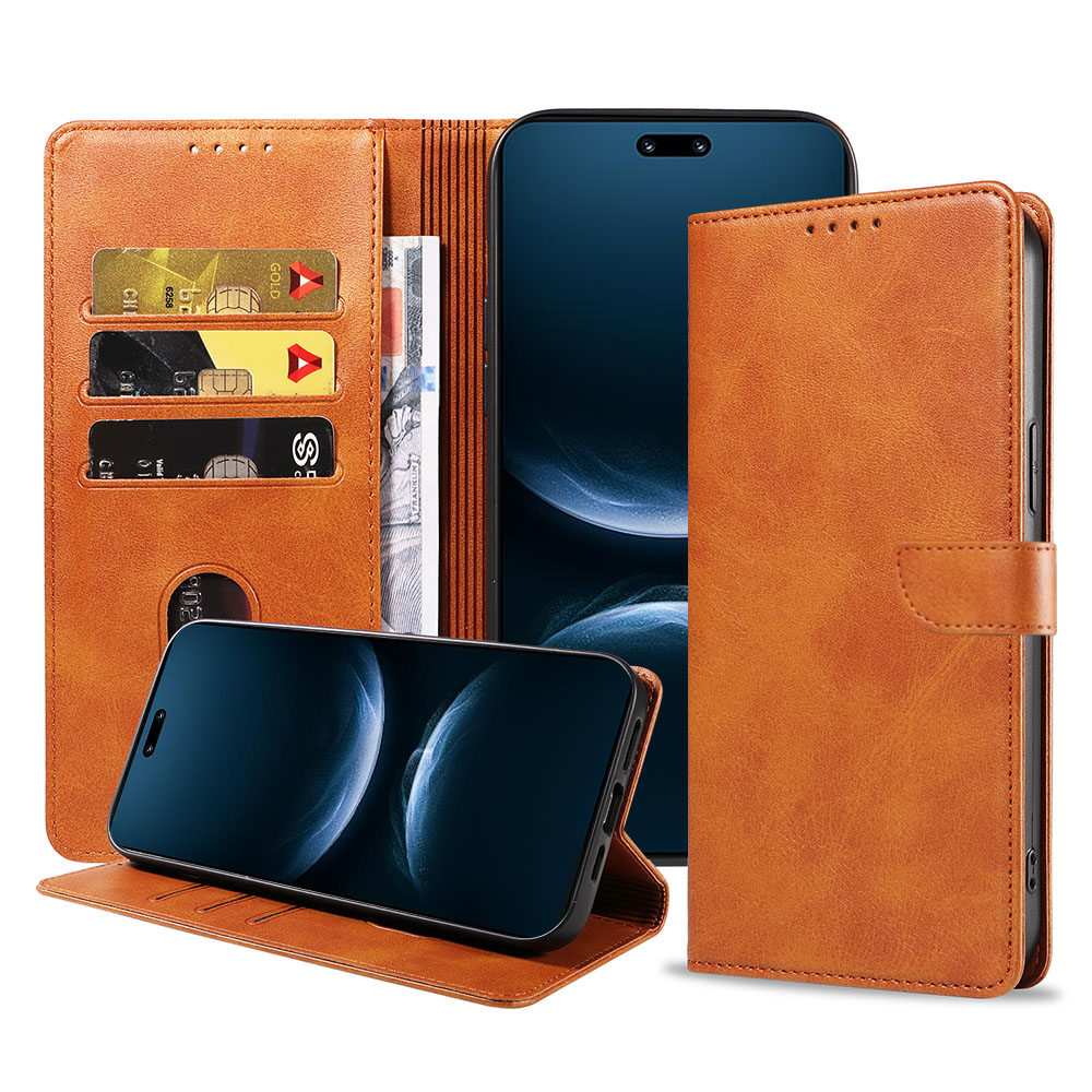 Huawei Nova 14 Pro telefoonhoesje leer met magnetische sluiting en pasjeshouder (1)