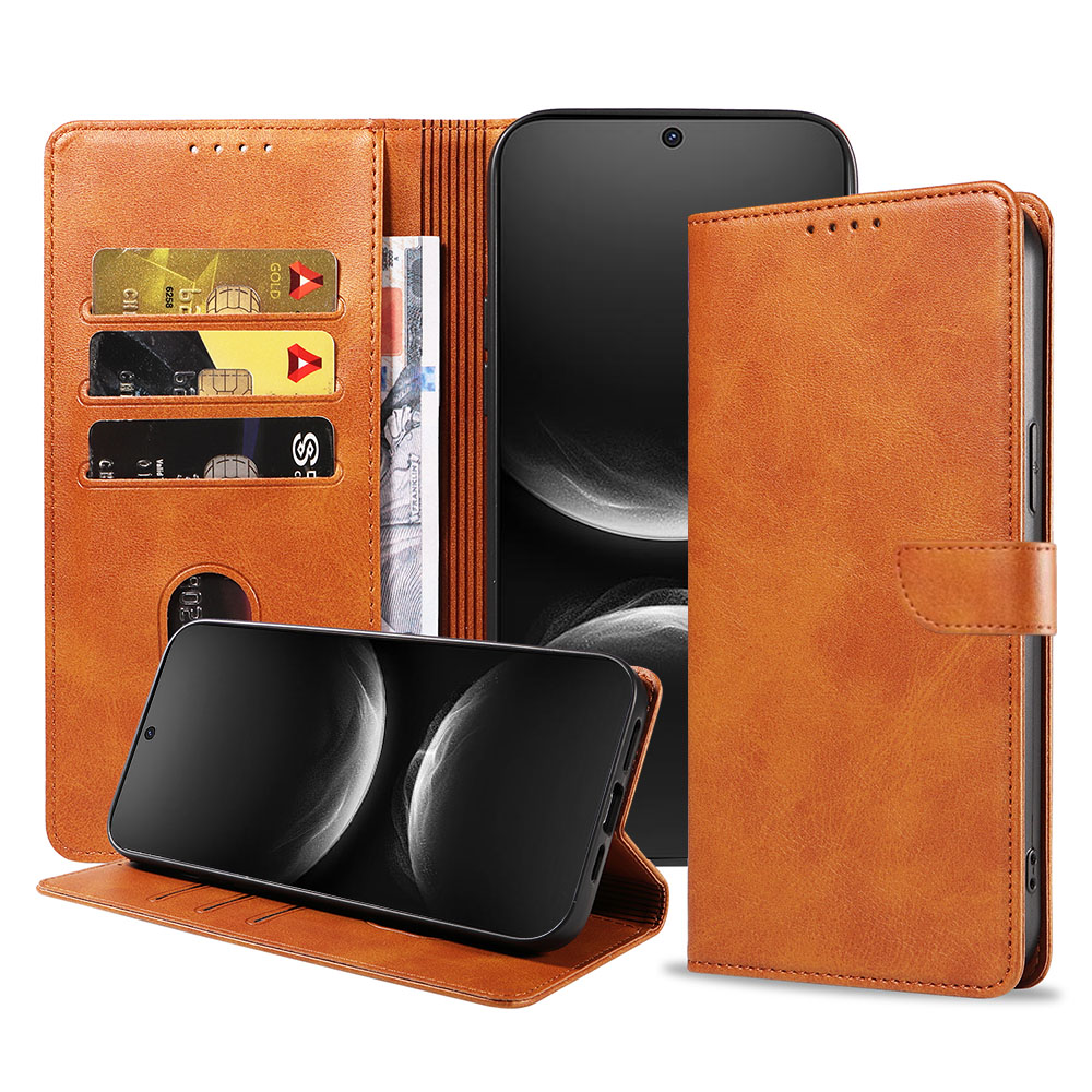 Huawei Nova 14 telefoonhoesje leer met magnetische sluiting en pasjeshouder (1)