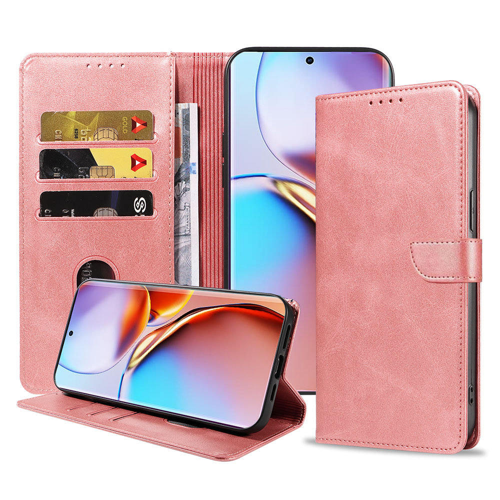 Motorola Edge 40 Pro telefoonhoesje leer met magnetisch lipje en pasjeshouder (1)