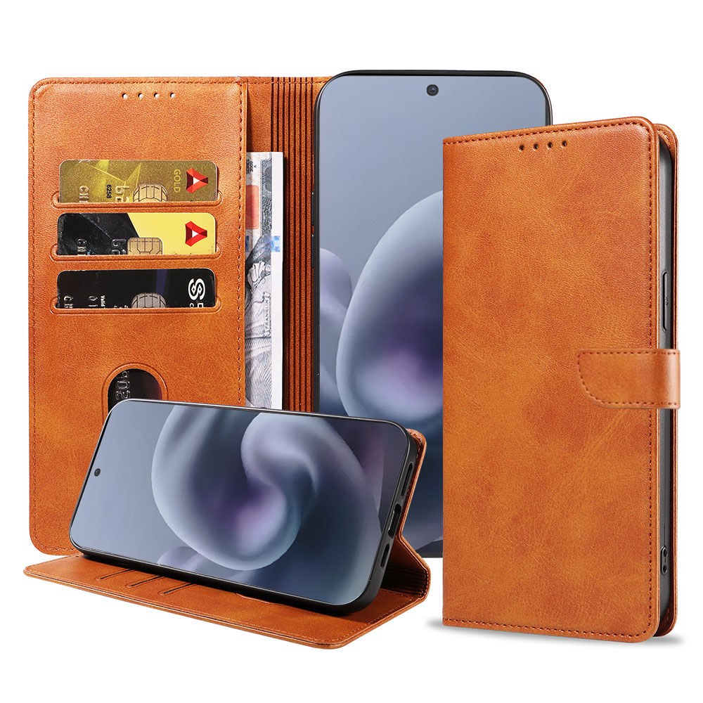 Motorola Moto G86 telefoonhoesje leer met magnetische sluiting en pasjeshouder (1)