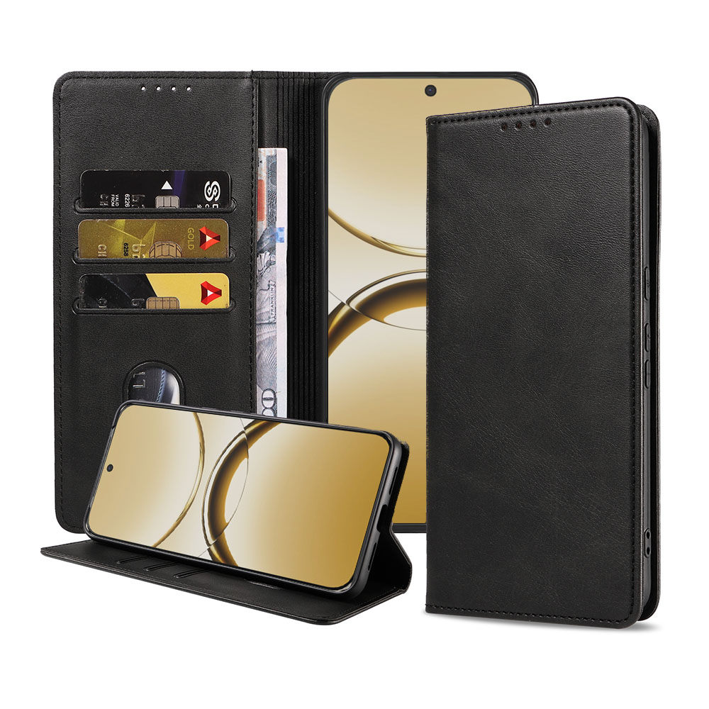 Oppo Find X8 telefoonhoesje leer met magnetische sluiting en pasjeshouder (1)