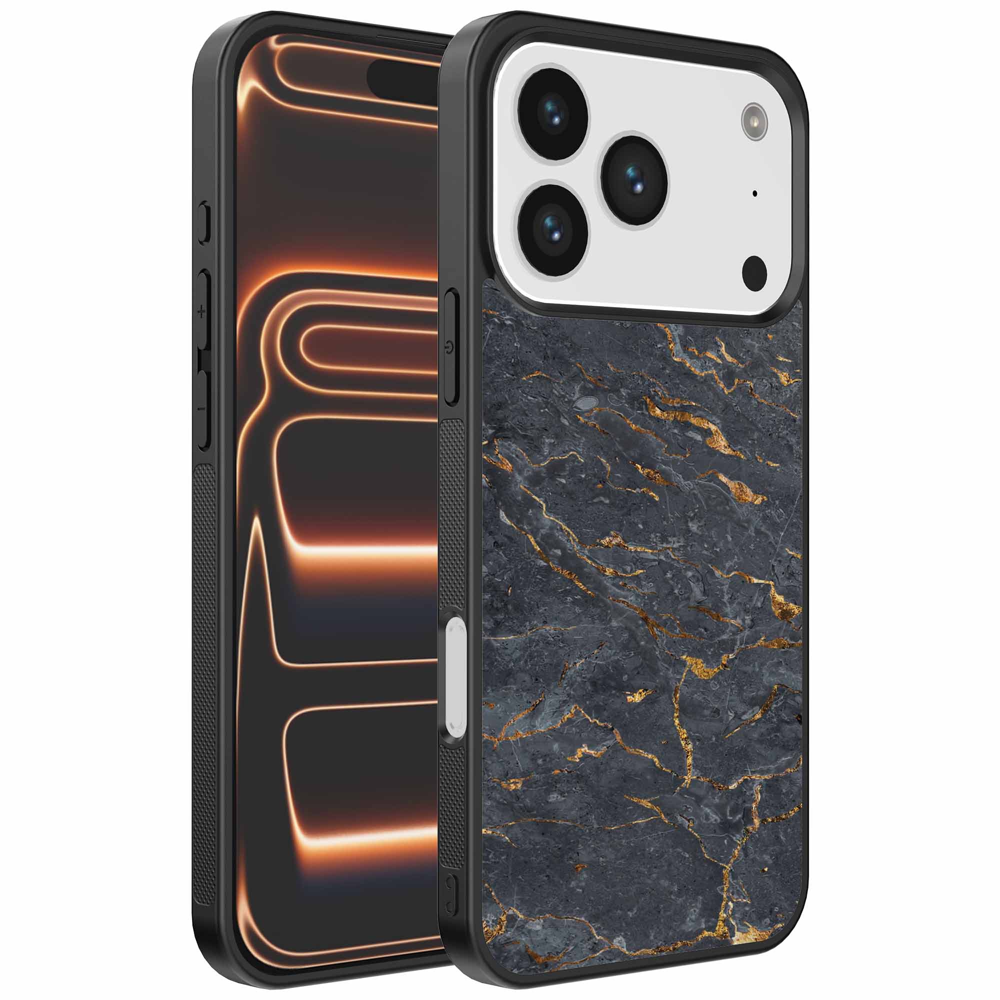 grijs goud marmer opdruk_iPhone 17 Pro Max telefoonhoesje (1)