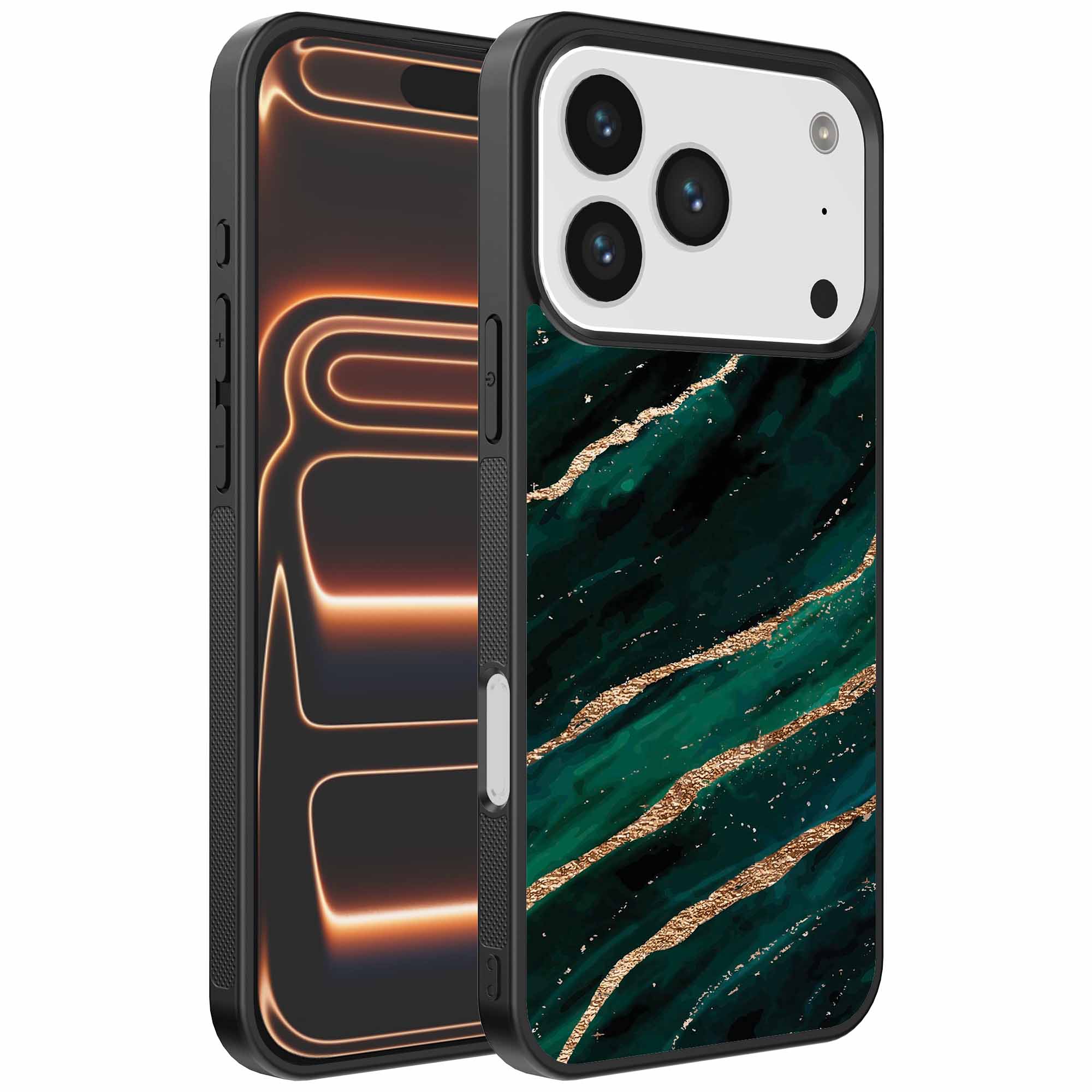 groen goud marmer opdruk_iPhone 17 Pro Max telefoonhoesje (1)